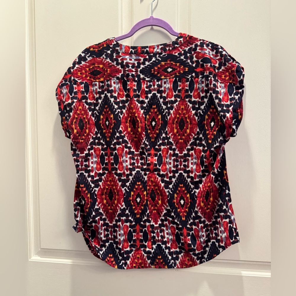 Van Heusen Multicolor Geometric Print Blouse - Picture 6 of 6